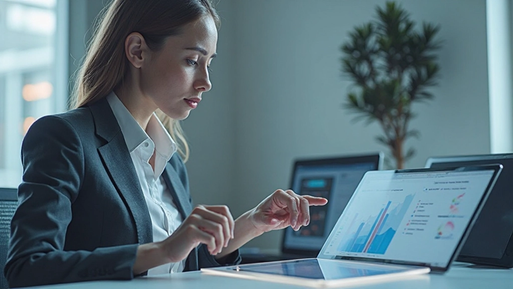 Профессиональное фото консультации по маркетингу с человеком, анализирующим данные таргетирования