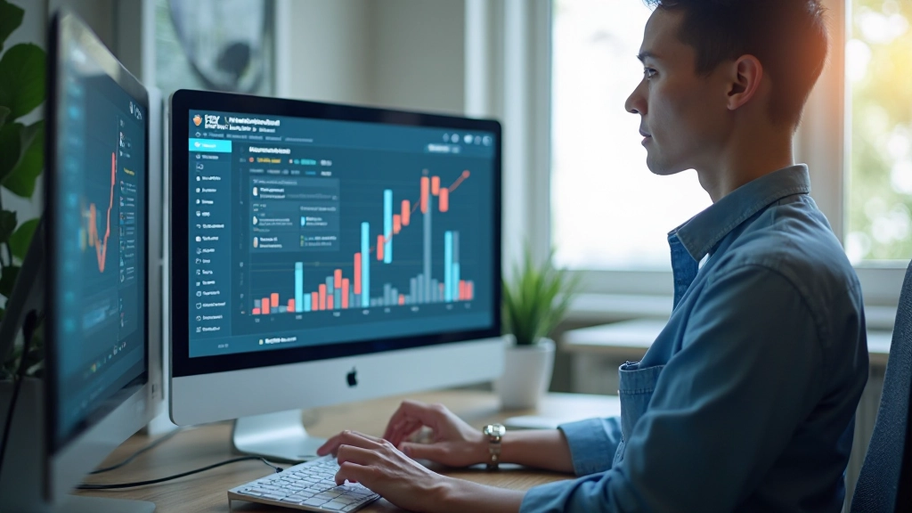 Специалист по рекламе настраивает параметры таргетирования на экране компьютера в Google Ads или Facebook Ads